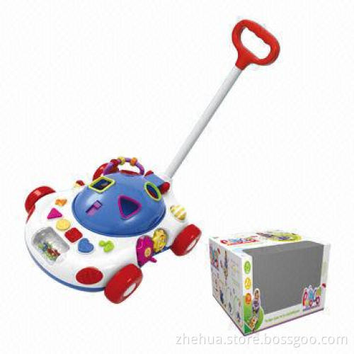 Baby stroller with music and blocks